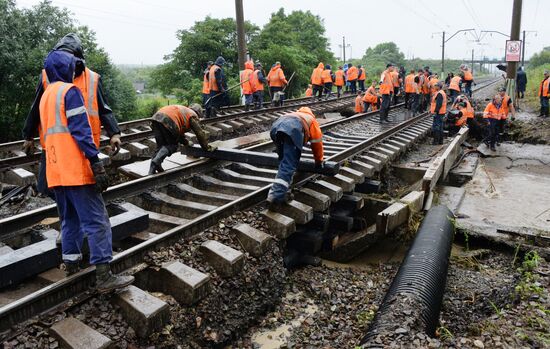 Aftermath of torrential rains in Primorye Territory