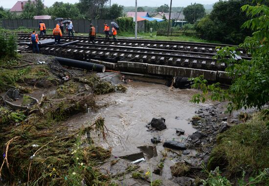 Aftermath of torrential rains in Primorye Territory