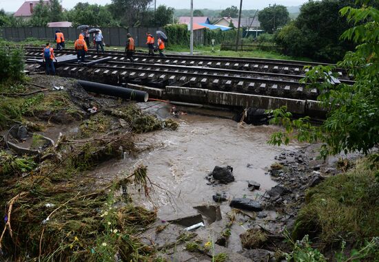 Aftermath of torrential rains in Primorye Territory