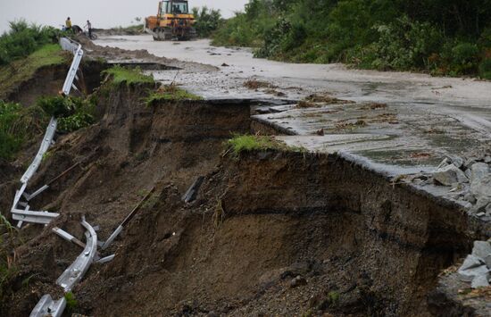 Aftermath of torrential rains in Primorye Territory
