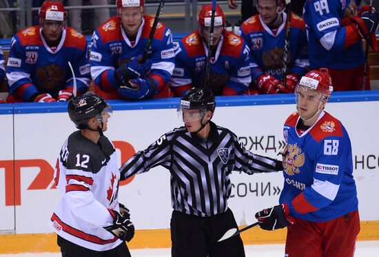 Sochi Hockey Open. Russian Olympic team vs Canadian team