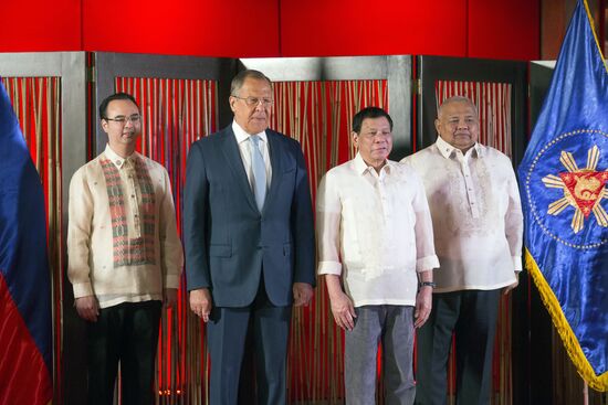 Russian Foreign Minister Sergei Lavrov visits the Philippines