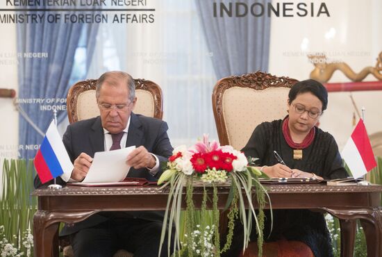 Russian Foreign Minister Sergei Lavrov's visit to Indonesia