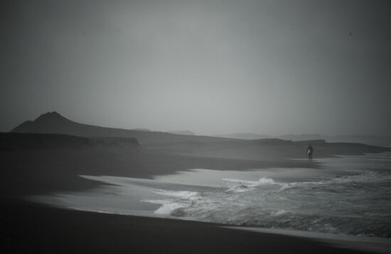 Surfing in Kamchatka