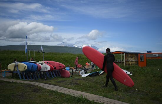 Surfing in Kamchatka