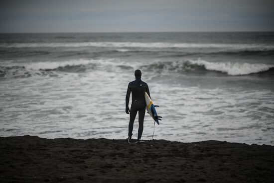 Surfing in Kamchatka