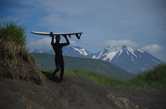 Surfing in Kamchatka