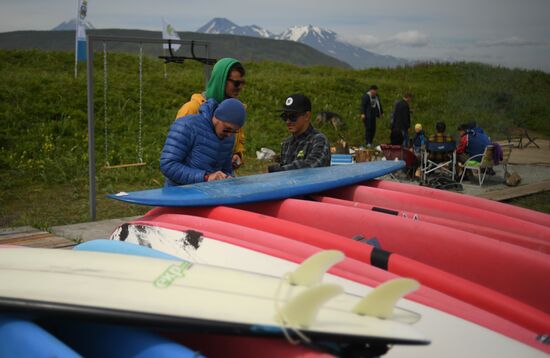Surfing in Kamchatka