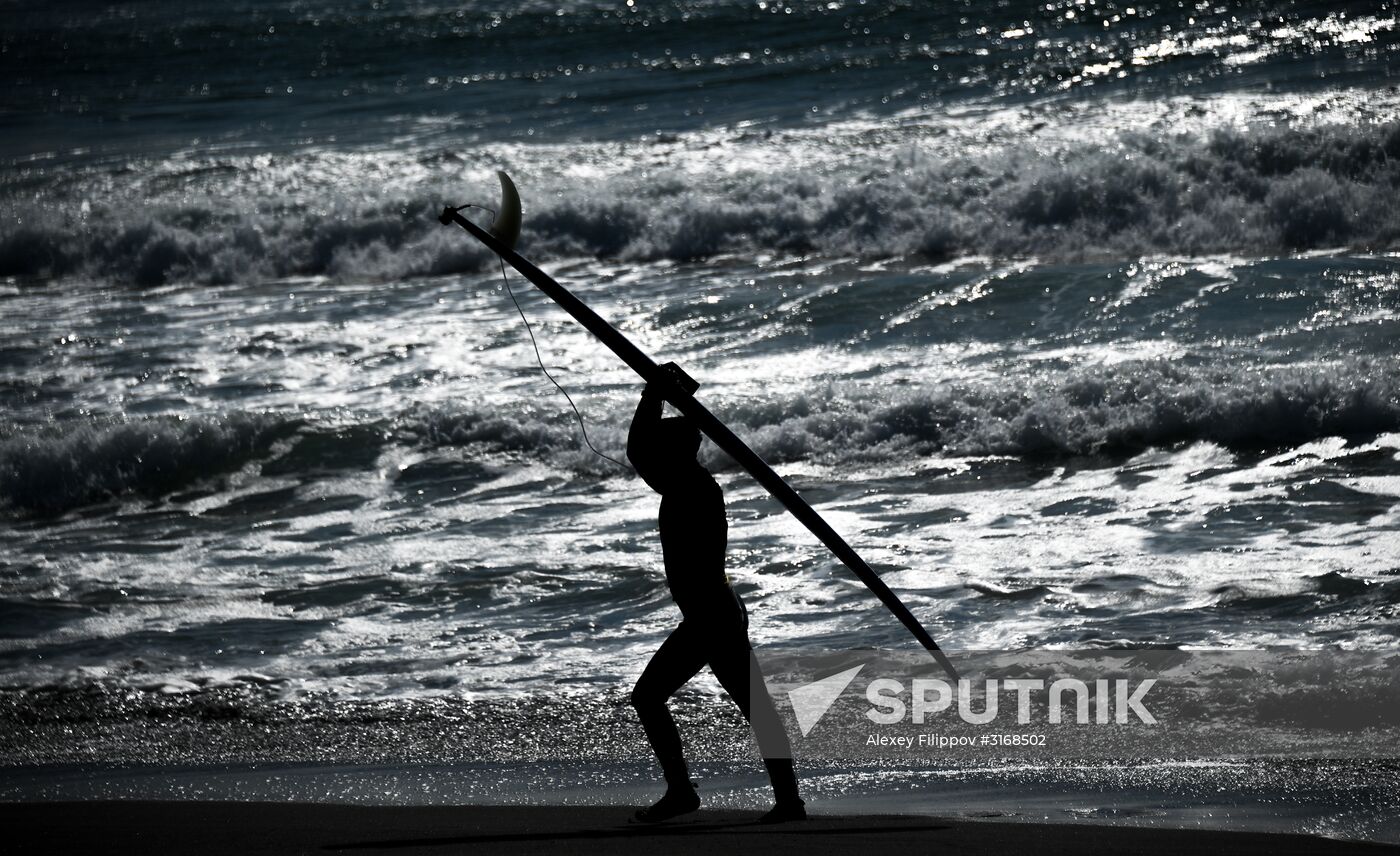 Surfing in Kamchatka