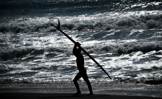 Surfing in Kamchatka