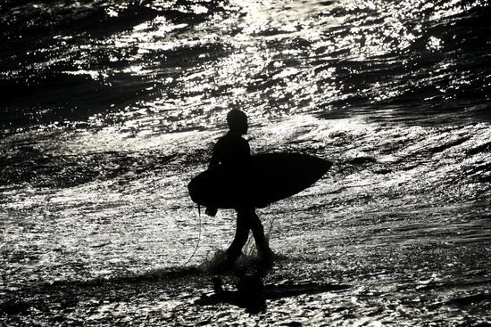 Surfing in Kamchatka