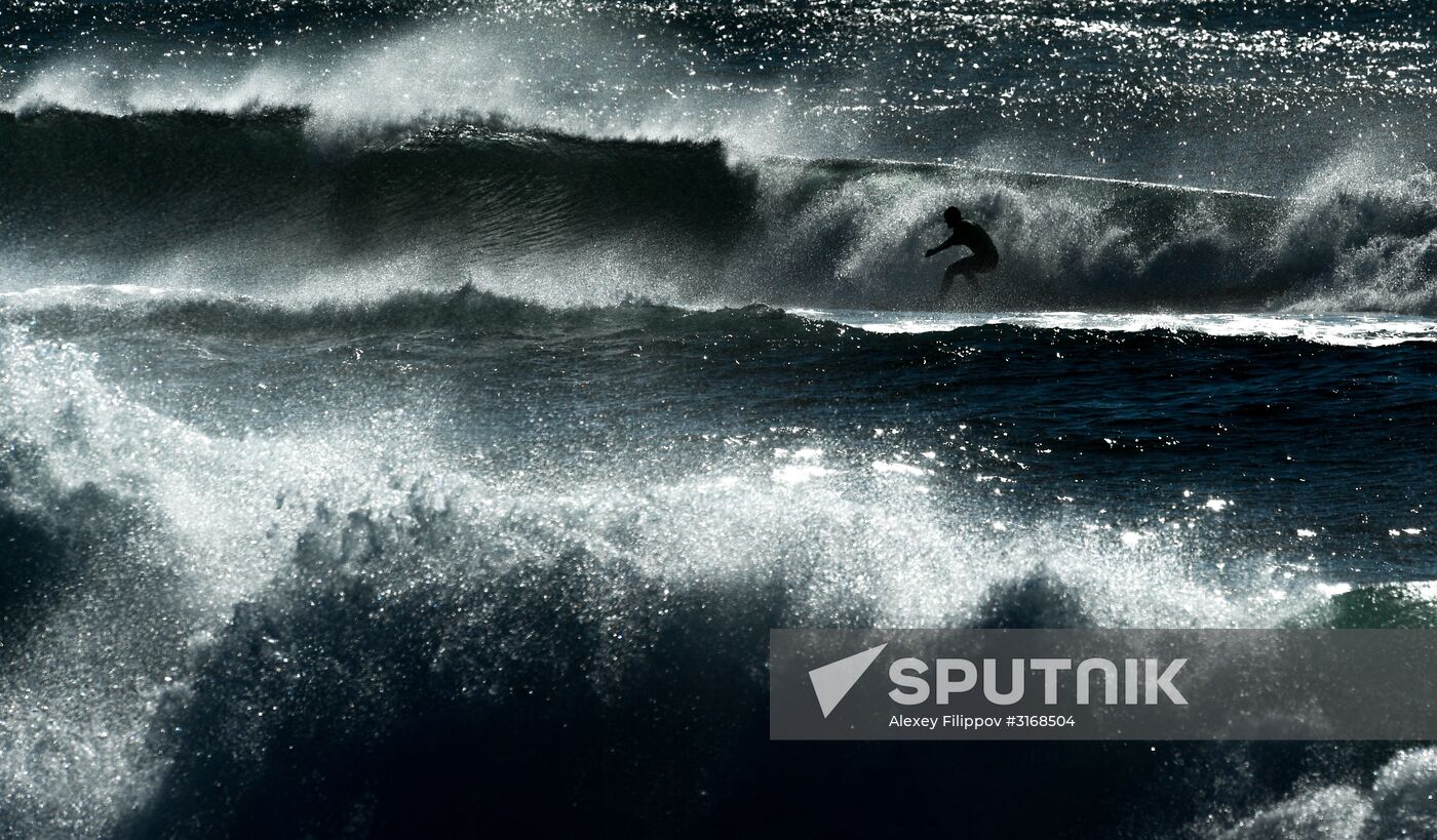 Surfing in Kamchatka