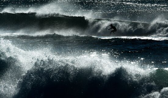 Surfing in Kamchatka