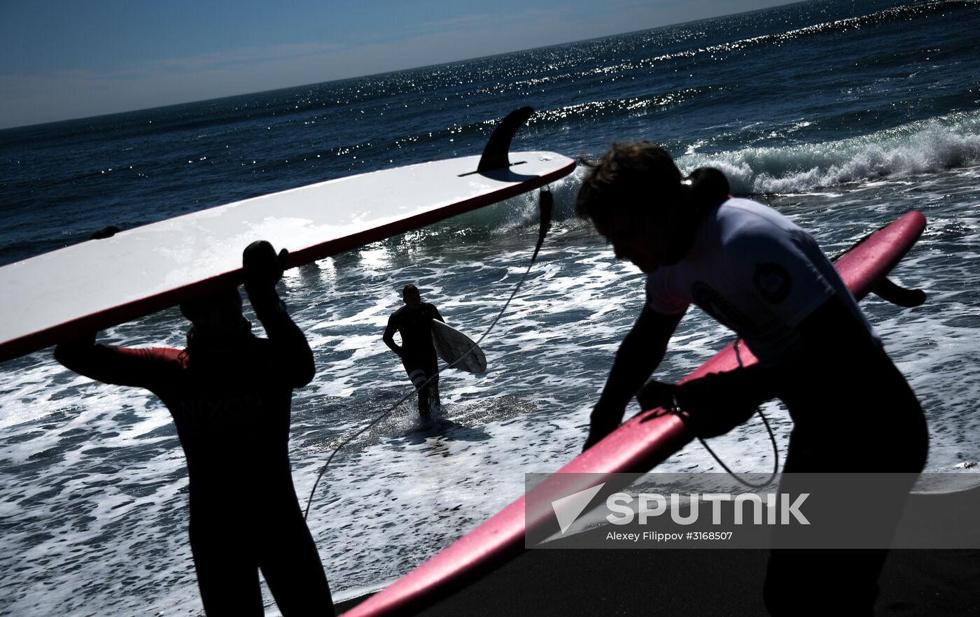 Surfing in Kamchatka