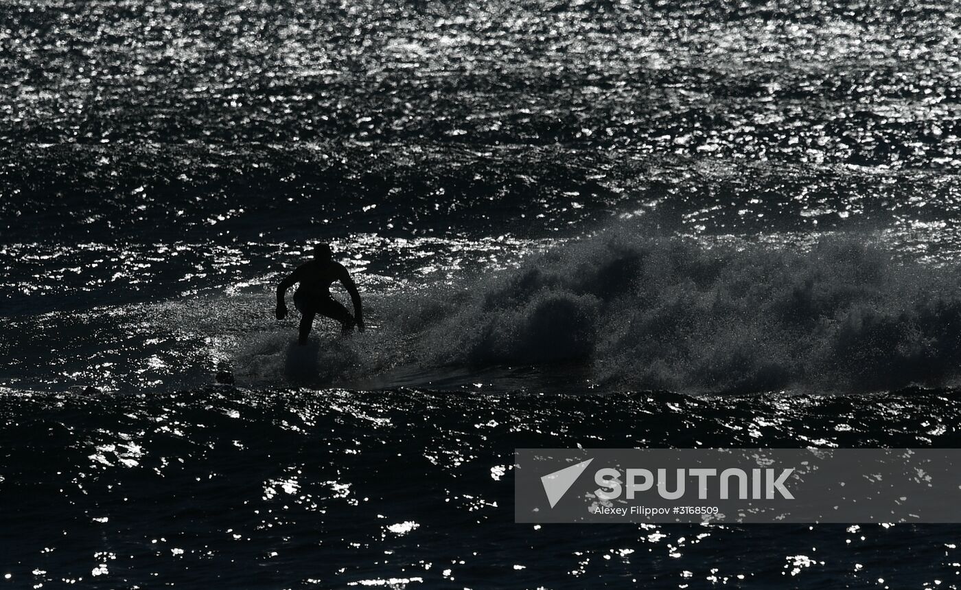 Surfing in Kamchatka