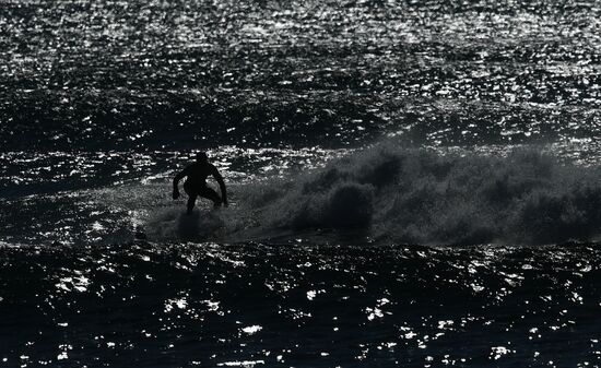Surfing in Kamchatka