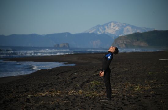Surfing in Kamchatka