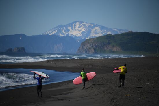 Surfing in Kamchatka