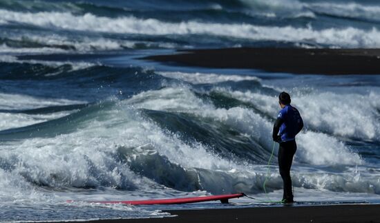 Surfing in Kamchatka