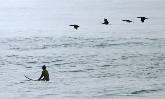 Surfing in Kamchatka