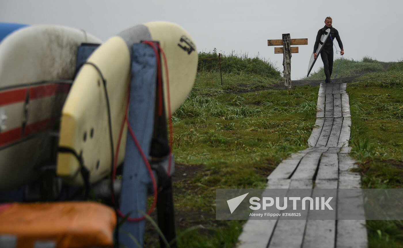 Surfing in Kamchatka