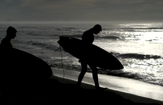 Surfing in Kamchatka