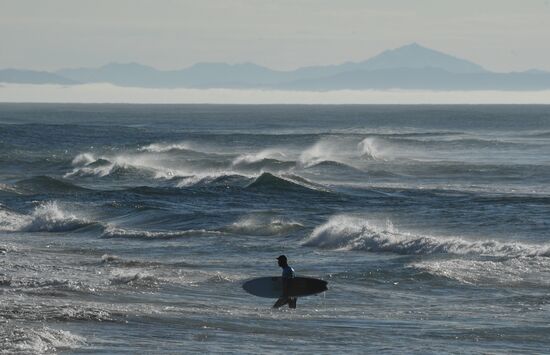 Surfing in Kamchatka