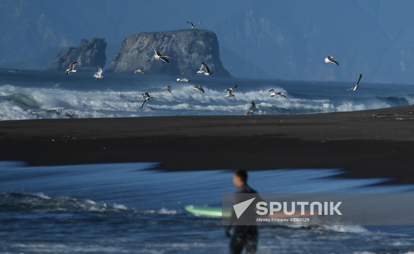 Surfing in Kamchatka
