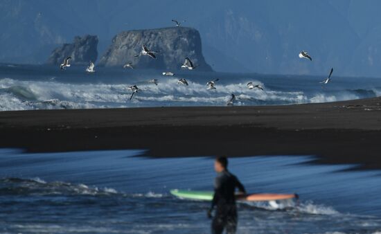 Surfing in Kamchatka