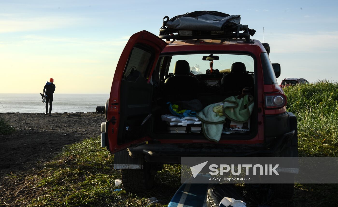 Surfing in Kamchatka