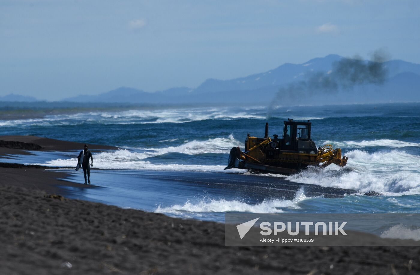 Surfing in Kamchatka