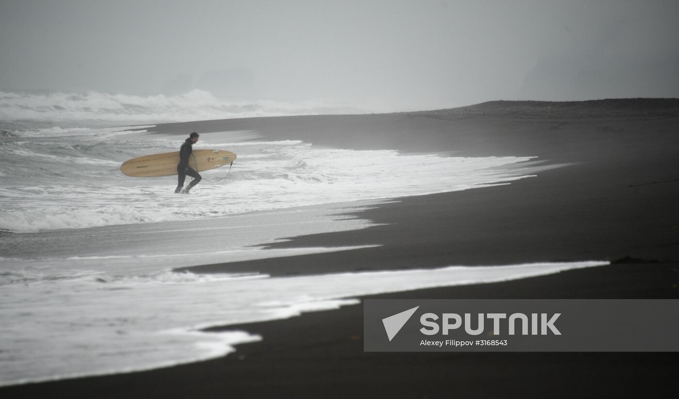 Surfing in Kamchatka