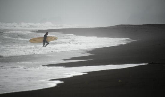 Surfing in Kamchatka