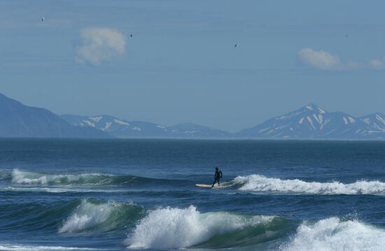 Surfing in Kamchatka
