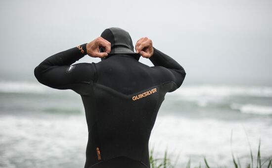 Surfing in Kamchatka