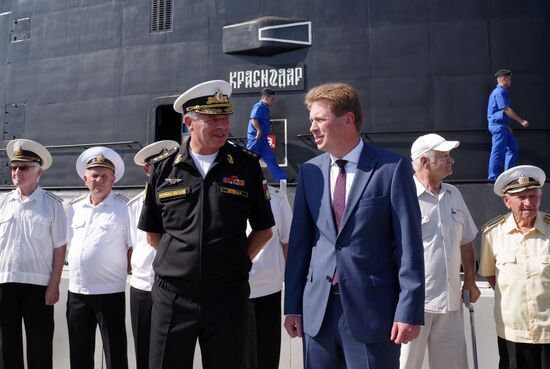 Welcoming ceremony for Krasnodar newly launched diesel submarine in Sevastopol