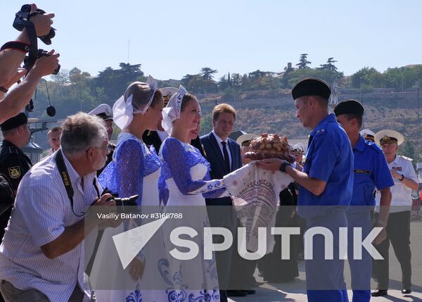 Welcoming ceremony for Krasnodar newly launched diesel submarine in Sevastopol