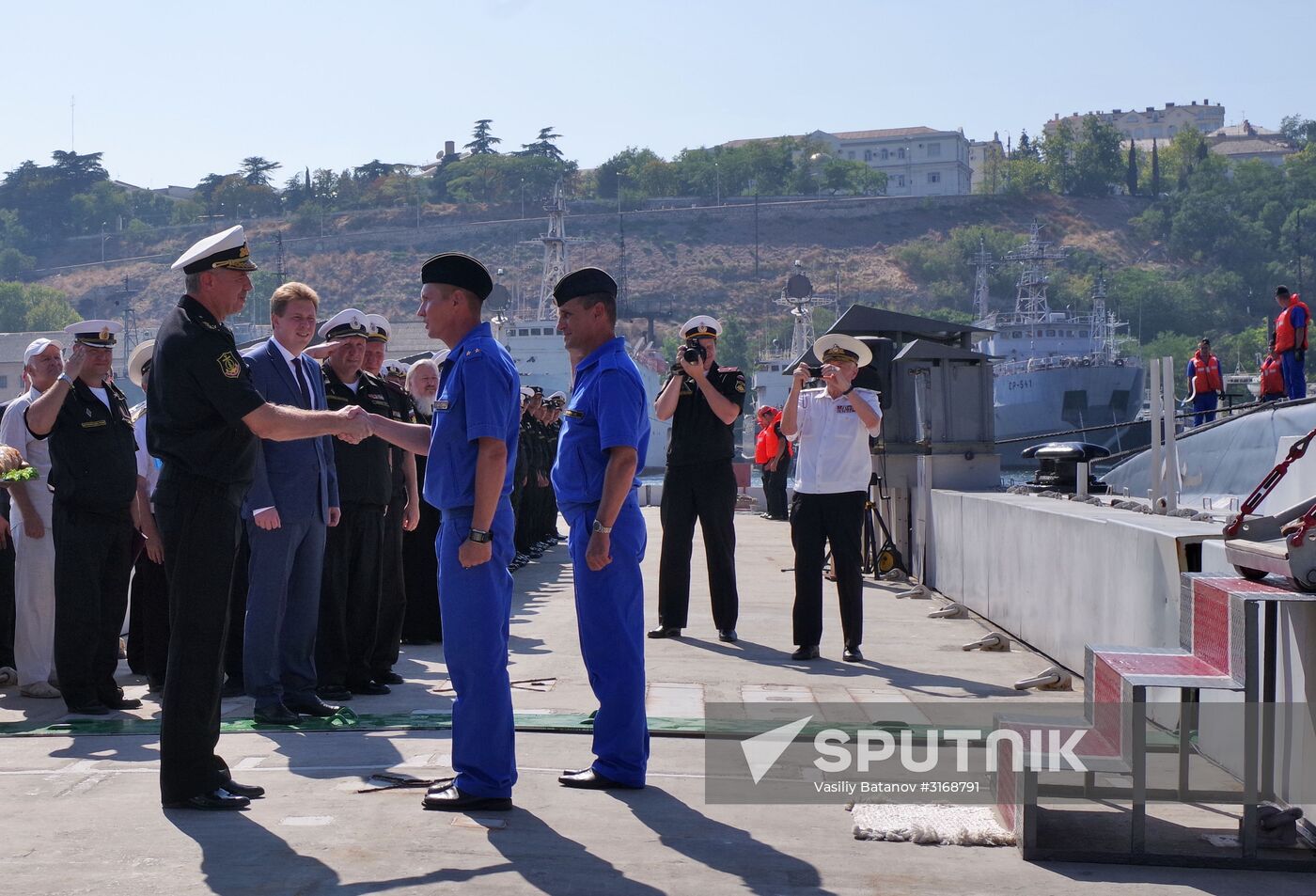 Welcoming ceremony for Krasnodar newly launched diesel submarine in Sevastopol