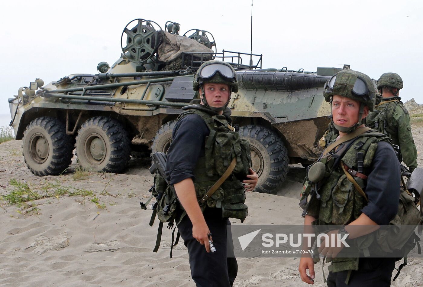 Tactical drill of Baltic Fleet's marines
