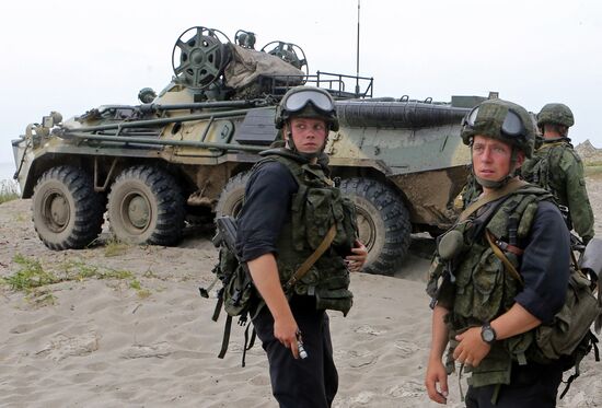 Tactical drill of Baltic Fleet's marines