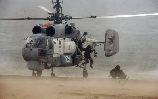 Tactical drill of Baltic Fleet's marines