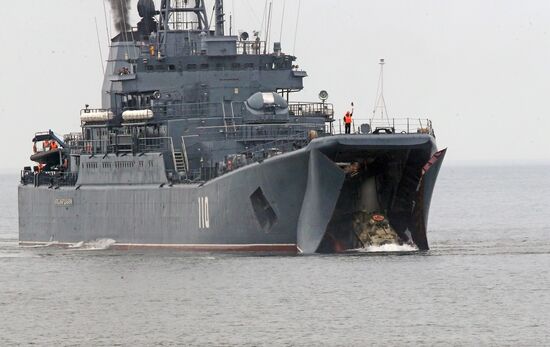 Tactical drill of Baltic Fleet's marines