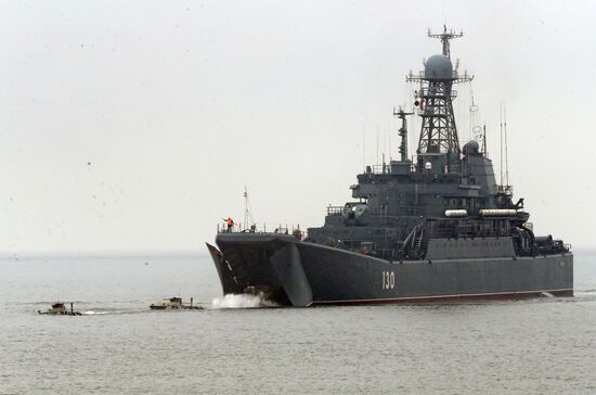 Tactical drill of Baltic Fleet's marines