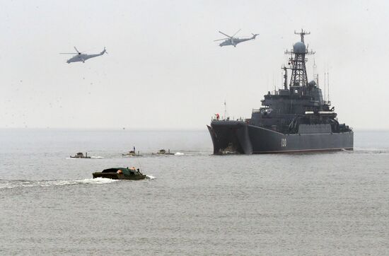 Tactical drill of Baltic Fleet's marines