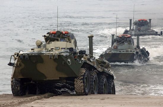 Tactical drill of Baltic Fleet's marines