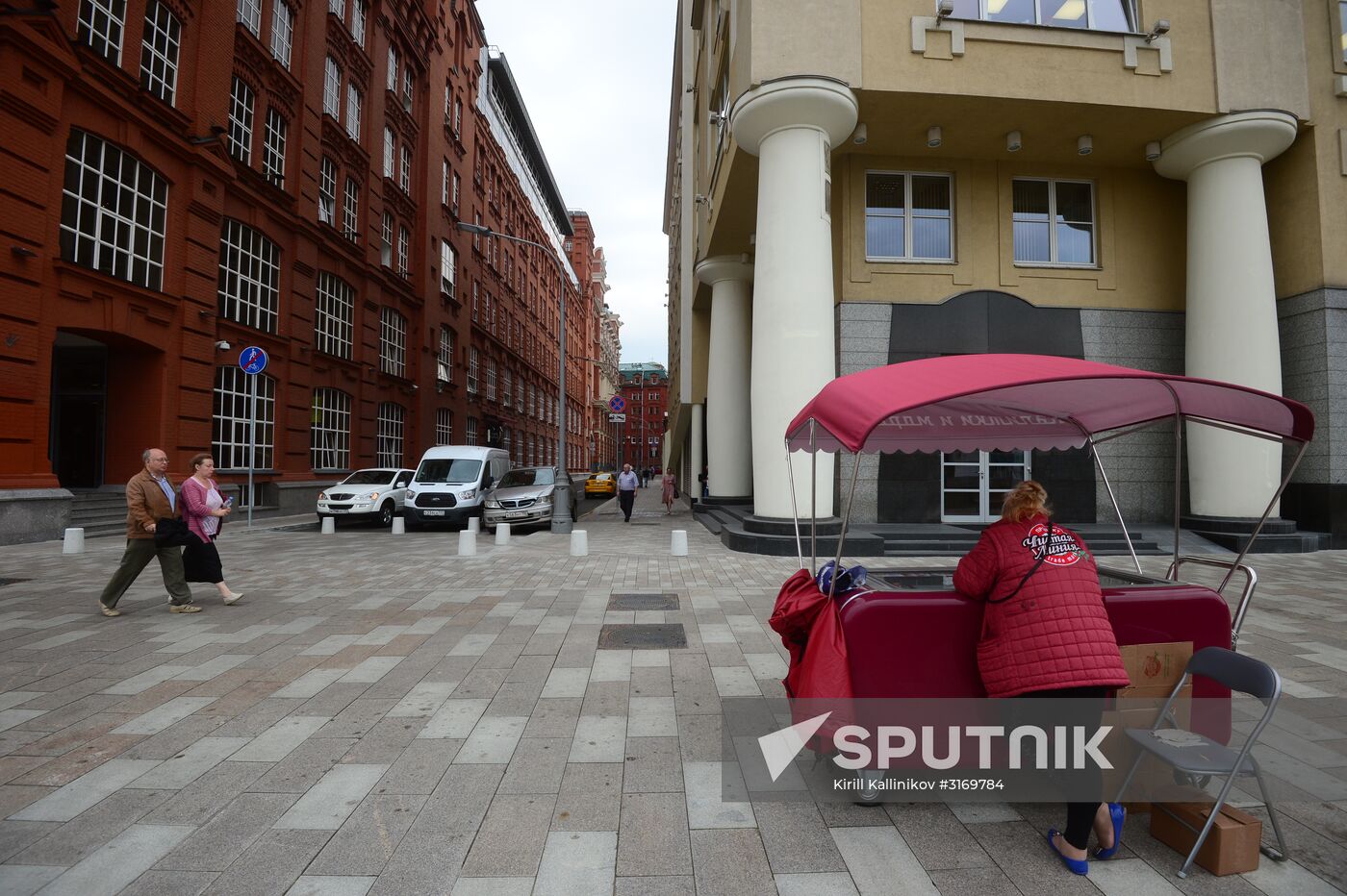 Improvement works on Moscow streets