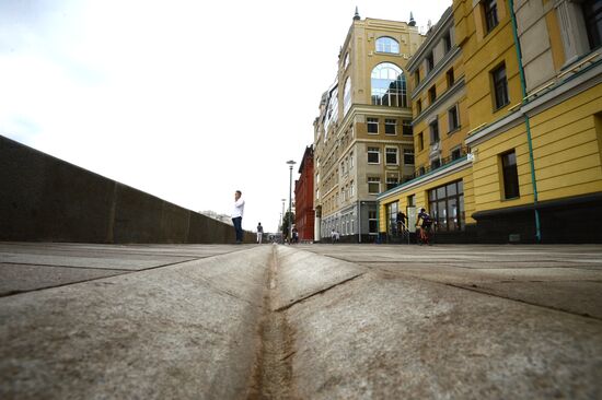 Improvement works on Moscow streets