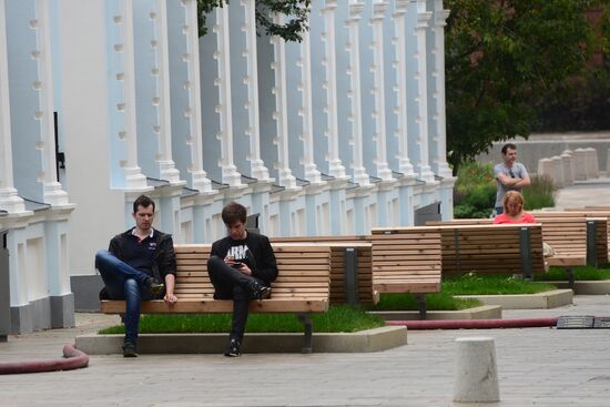 Improvement works on Moscow streets