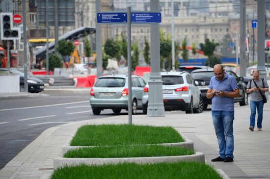 Improvement works on Moscow streets