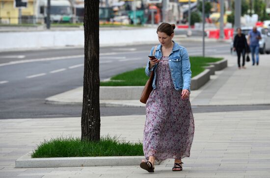 Improvement works on Moscow streets